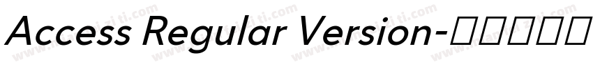 Access Regular Version字体转换